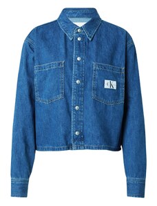 Calvin Klein Jeans Átmeneti dzseki kék farmer / fehér