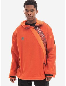 A-COLD-WALL* felső Axis Fleece narancssárga, férfi, mintás, kapucnis