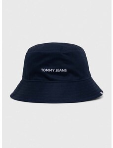 Tommy Jeans pamut sapka sötétkék, pamut