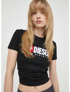 Diesel pamut póló női, fekete