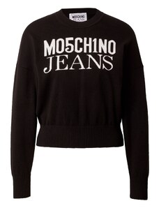 Moschino Jeans Pulóver fekete / fehér