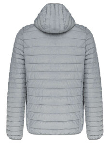 Kariban meleg és ultrakönnyű kapucnis bélelt férfi kabát KA6110, Marl Silver-2XL