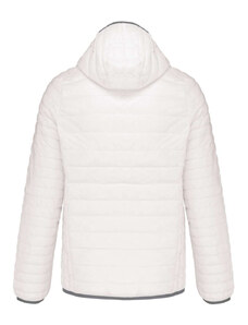 Kariban meleg és ultrakönnyű kapucnis bélelt férfi kabát KA6110, White-2XL