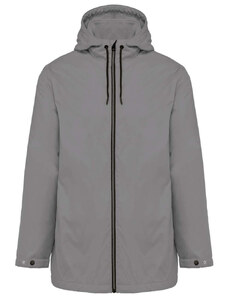 Kariban kapucnis unisex kabát, mikropolár béléssel KA6153, Silver-2XL