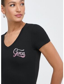 Guess t-shirt HADED GLITTERY női, fekete, W4RI55 J1314