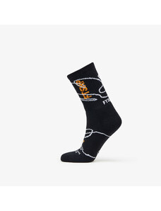 Férfi zoknik Footshop The Skateboard Socks Black/ Orange