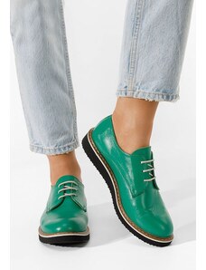 Zapatos Casilas zöld női derby cipő