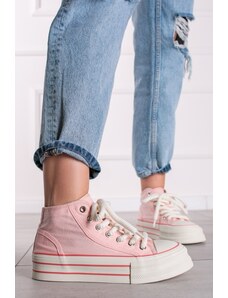Ideal Rózsaszín platform vászon tornacipő Tylea