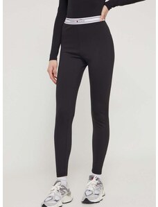 Tommy Jeans legging fekete, női, nyomott mintás