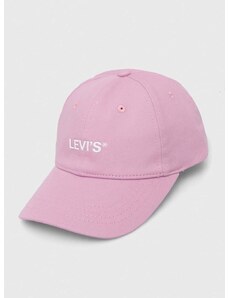 Levi's pamut baseball sapka rózsaszín, nyomott mintás