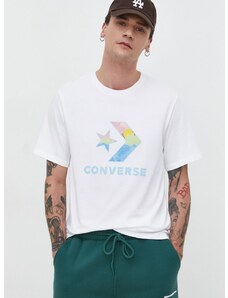 Converse pamut póló bézs, férfi, nyomott mintás
