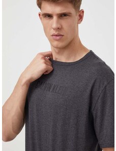 Calvin Klein Underwear pamut póló szürke, nyomott mintás