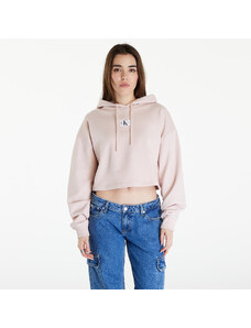 Női kapucnis pulóver Calvin Klein Jeans Woven Label Hoodie Sepia Rose