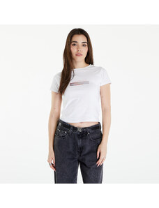 Női póló Calvin Klein Jeans Diffused Box Fitted Short Sleeve Tee Bright White