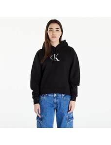 Női kapucnis pulóver Calvin Klein Jeans Satin Hoodie Black