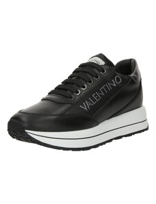Valentino Shoes Rövid szárú sportcipők ezüstszürke / fekete