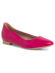 Tamaris női bőr balerina cipő - rózsaszín