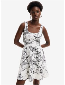 Black and White Women's Patterned Dress Desigual Tually - Women's