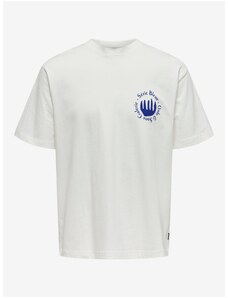 White Men's T-Shirt ONLY & SONS Lucian - Men