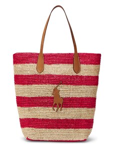 Polo Ralph Lauren Shopper táska bézs / barna / piros