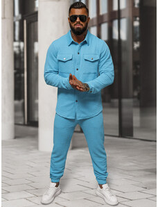 Férfi szett világos-kék - ing és nadrág OZONEE O/3C105
