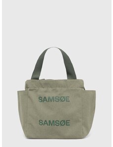 Samsoe Samsoe Samsoe pamut táska SALANITA zöld, F24100082