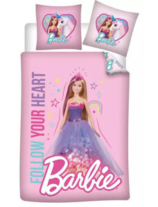 Barbie Follow Your Heart gyerek ágyneműhuzat 100×140 cm, 40×45 cm