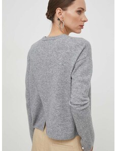 Custommade gyapjú pulóver Trista női, szürke, 999230356