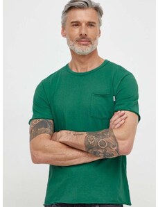 Pepe Jeans pamut póló Single Carrinson zöld, férfi, sima