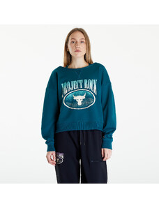 Női kapucnis pulóver Under Armour Project Rock Terry Sweatshirt Turquoise