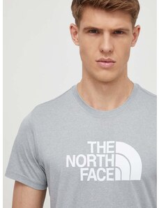 The North Face sportos póló Reaxion Easy szürke, nyomott mintás
