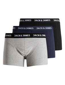 JACK & JONES Boxeralsók 'Anthony' tengerészkék / szürke melír / fekete / fehér