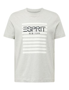 ESPRIT Póló világosszürke / fekete / fehér