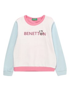 UNITED COLORS OF BENETTON Tréning póló világoskék / világos-rózsaszín / fekete / fehér