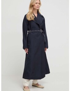 Liviana Conti kabát női, sötétkék, átmeneti, oversize