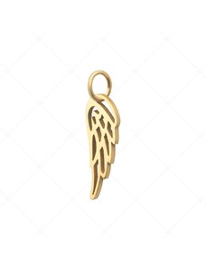 BALCANO - Nemesacél angyalszárny alakú charm, 18K arany bevonattal