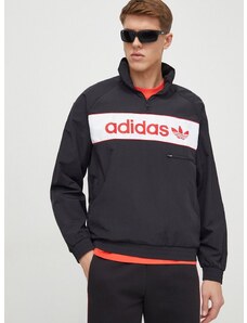 adidas Originals rövid kabát férfi, fekete, átmeneti, oversize, IS1398