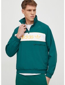 adidas Originals rövid kabát férfi, zöld, átmeneti, oversize, IS3318