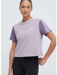 adidas pamut póló női, lila, IS1571