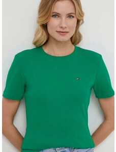 Tommy Hilfiger pamut póló női, zöld