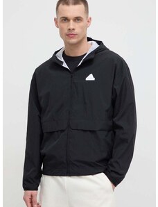 adidas rövid kabát férfi, fekete, átmeneti, oversize, IR5192