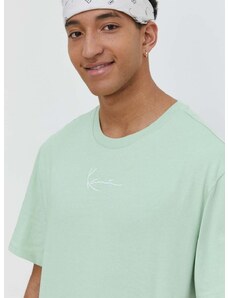 Karl Kani pamut póló zöld, férfi, sima
