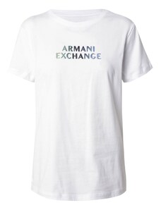 ARMANI EXCHANGE Póló égkék / jáde / fekete / fehér