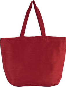 Kimood nagy juta táska hosszú füllel és pamut béléssel KI0231, Washed Crimson Red