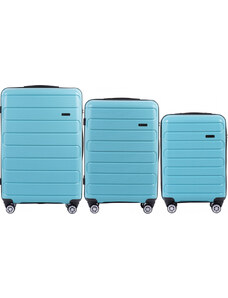 Világoskék bőröndkészlet IBIS DQ181-03, (L,M,S) Wings, Macaron Blue