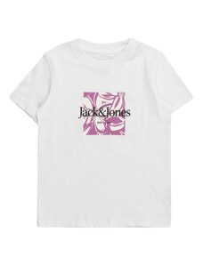 Jack & Jones Junior Póló 'Lafayette' orchidea / fekete / fehér
