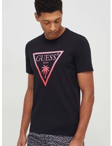 Guess t-shirt fekete, férfi, nyomott mintás, F4GI00 J1311