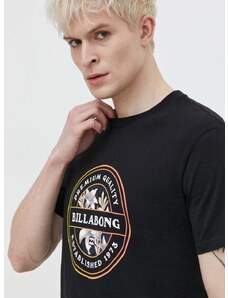 Billabong pamut póló fekete, férfi, nyomott mintás