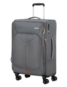 American Tourister Summerfunk 4-kerekes bővíthető bőrönd 68x42x28/30 cm, szürke