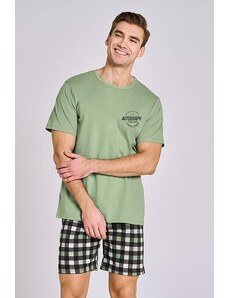 Taro Carter férfi pizsama, zöld, felirattal